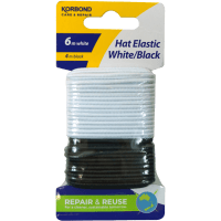 White/Black Hat Elastic (1ea)