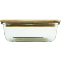 Glass 640ml Container With Bamboo Lid (1pk)
