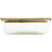 Glass 1050ml Container With Bamboo Lid (1pk)