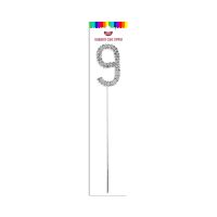 Number 9 Diamante Cake Topper (1pk)