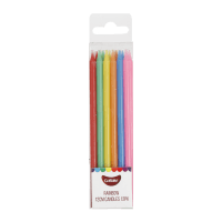 Rainbow Candles 12cm (12pk)