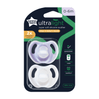 Silicon Ultra Lite Soother 0-6m (2pk)