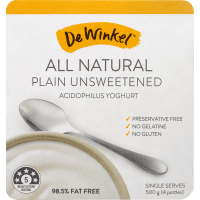 All Natural Plain Unsweetened Yoghurt (4 x 125g)