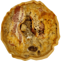 Loose Mushroom & Bacon Quiche (800g)