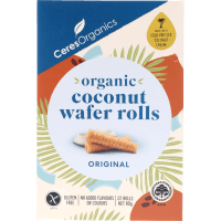 Organic Original Coconut Wafer Rolls (80g)