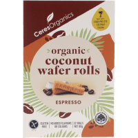 Espresso Organic Coconut Wafer Rolls (80g)