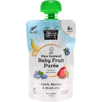 Apple Banana & Blueberry New Zealand Baby Fruit Puree 6+ Months (90g)