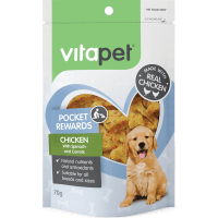 Pocket Rewards Chicken With Spinach & Carrots Dog Treats (70g)