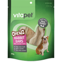Chewz Rabbit Ears with Chicken Paste Dog Treat (220g)