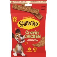 Cravin' Chicken Air-Dried Strapz Dog Treats (200g)
