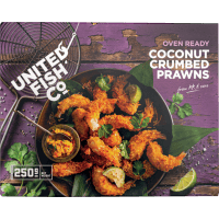 Oven Ready Coconut Crumbed Prawns (250g)