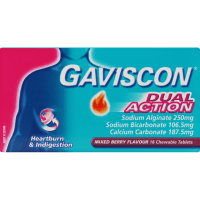 Dual Action Mixed Berry Heartburn & Indigestion Relief Chewable Tablets (16pk)