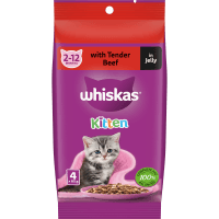 Tender Beef Favourites In Jelly Kitten Wet Pouches Cat Food (4 x 85g)