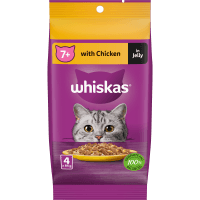 Chicken Favourites In Jelly  Senior Wet Pouches Cat Food (4 x 85g)