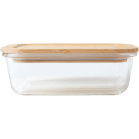 Small Glass Container with Bamboo Lid (1pk)