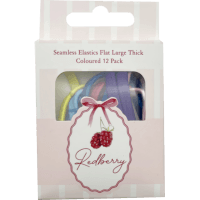 Redberry Seamless Flat Thick Elastics Large (12pk)