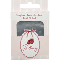 Redberry Snagless Elastic Medium Black (50pk)
