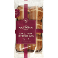 Spiced Fruit Hot Cross Buns (6pk)