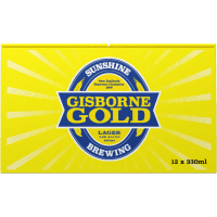 Gisborne Gold Lager Cans (12 x 330ml)