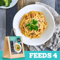 Bacon and Mushroom Carbonara Meal Kit Serve 4 (EA)