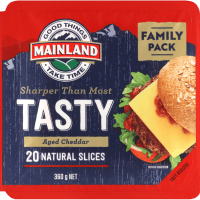 Tasty Natural Cheese Slices (360g)