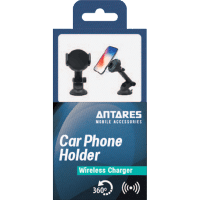 Car Phone Holder + Wireless Charger (1pk)