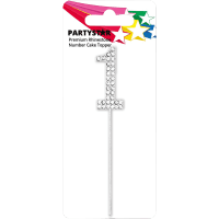Premium Rhinestone Number 1 Cake Topper (1ea)