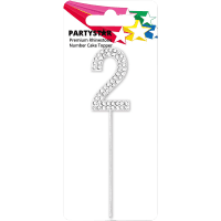 Premium Rhinestone Number 2 Cake Topper (1ea)