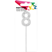 Premium Rhinestone Number 8 Cake Topper (1ea)