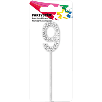 Premium Rhinestone Number 9 Cake Topper (1ea)