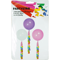Jumbo Balloons With Tassel (3pk)