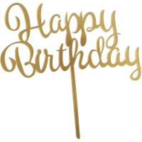 Cake Topper Acrylic Happy Birthday (1ea)