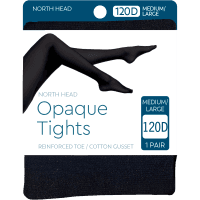 Black 120 Denier Opaque Tights Medium/Large (1ea)