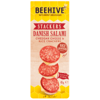 Danish Salami Cheddar Cheese & Rice Crackers Stackers (45g)