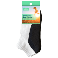Kid's Cushion Sport Socks Size 3-5 Assorted (2ea)