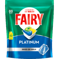 All In One Lemon Scent Platinum Dishwasher Capsules (52pk)