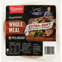 Premium Wholemeal Pita Breads (6pk)