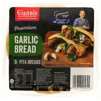 Premium Garlic Bread Pita Breads (5pk)