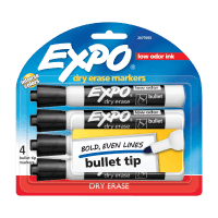 Dry Erase Bullet Tip Whiteboard Marker (4pk)