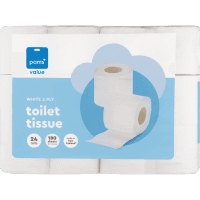 White 2ply Toilet Tissue (24 x 180 sheets)