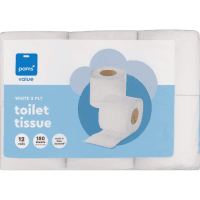 White 2ply Toilet Tissue (12 x 180 sheets)
