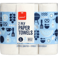 White 2Ply Paper Towels (6 x 60 sheets)