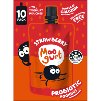 Strawberry Probiotic Yoghurt Pouch (10 x 70g)