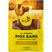 All Natural Air-Dried Natural Pork Pigs Ears (5pk)