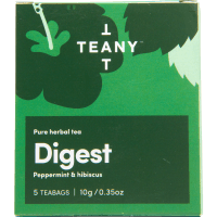 Digest Peppermint & Hibiscus Pure Herbal Tea Bags (5pk)
