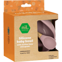 Silicon Baby Bowl & Spoon With Suction Base (1pk)