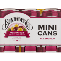 Passionfruit Sparkling Drink Mini Cans (6 x 200ml)