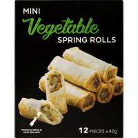 Mini Vegetable Spring Rolls (12 x 40g)