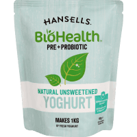 BioHealth Pre + Probiotic Natural Unsweetened Yoghurt Base (190g)