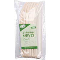 Biodegradable Sugarcane Bagasse Knives (20pk)